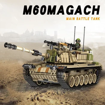 

WW2 Military Series Israel Main Battle Tank Model Building Blocks Compatible with Technology Solider Bricks Toys For Kids Gift