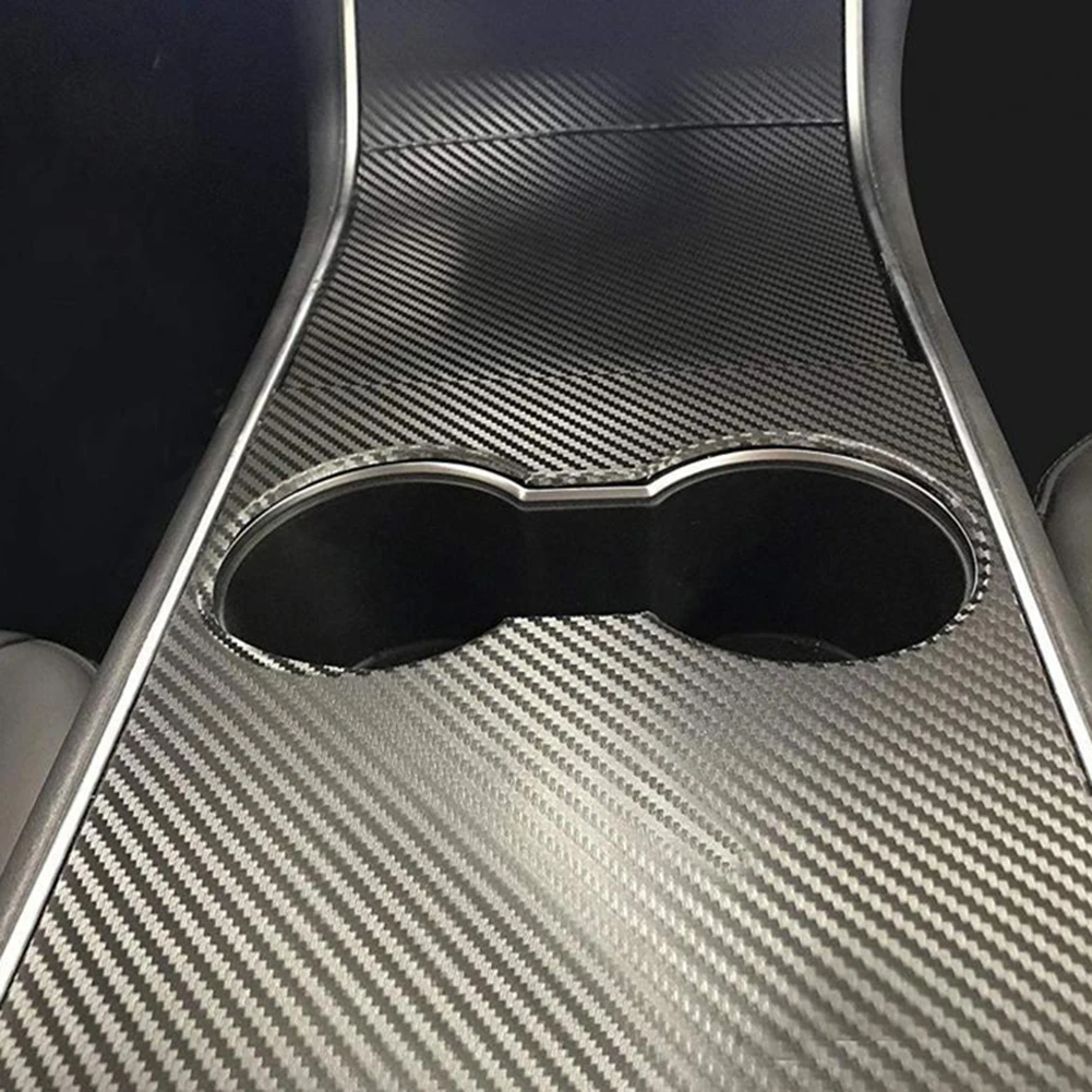 For Tesla Model 3 Carbon Fiber Car Center Console Dashboard Vinyl Wrap Stickers