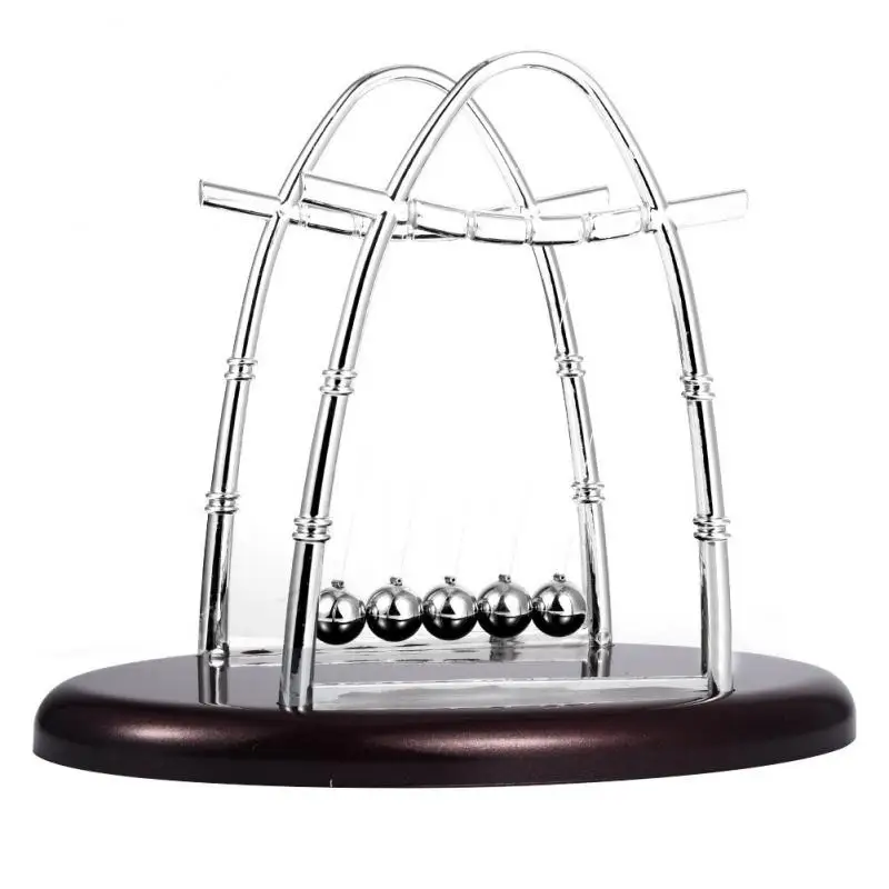 Physics Science Newton Ball Kids Educational Toy Cradle Ornament Gift Steel Balance Metal Pendulum Desk Decor | Дом и сад