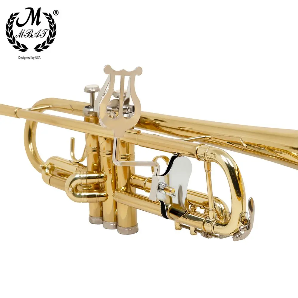 M MBAT Universal Music Stand Marching Band Trumpet Trombone Metal Sheet Music Clip Woodwind Brass Instrument Parts Accessories