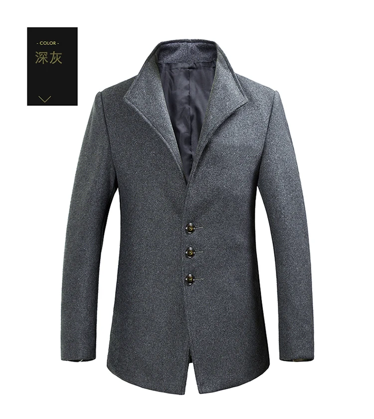 Шерстяное мужское пальто, зимние куртки, новая мужская верхняя одежда, длинные пуховики, официальная одежда, пальто, мужские зимние теплые шерстяные куртки