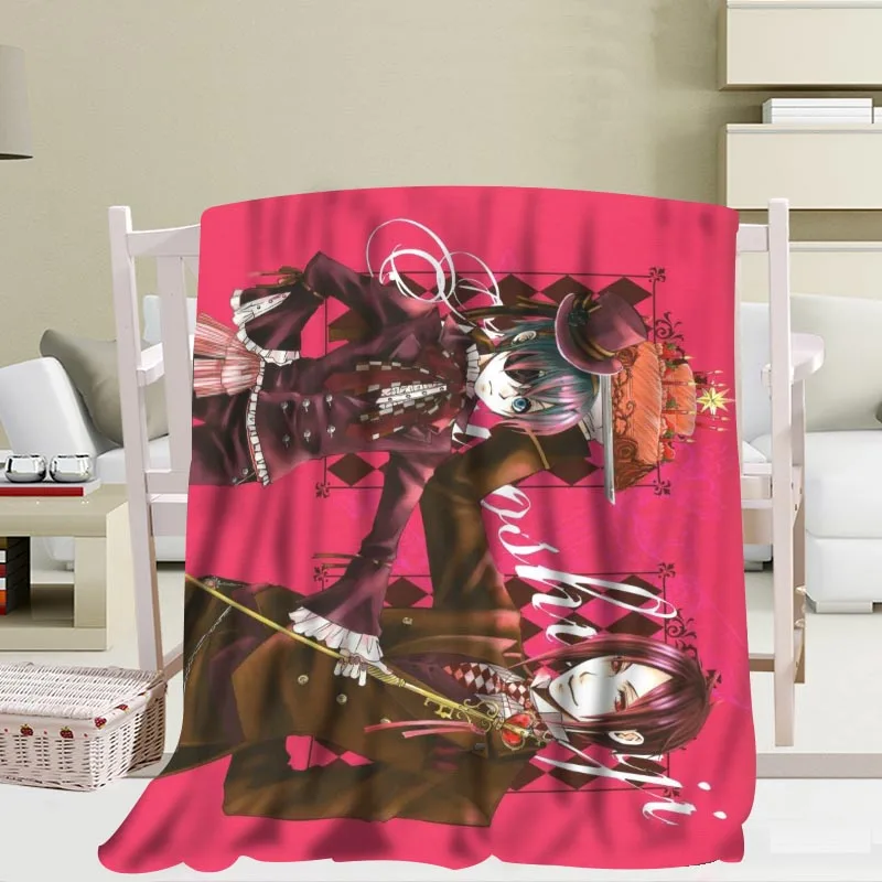 Anime Black Butler Blanket TR/ Flannel Fleece Fabric Blanket New Year Decoration Comfortable Warm Super Soft Bedroom - Цвет: 16