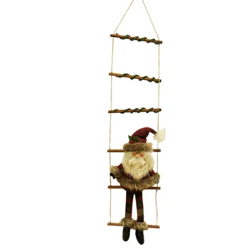 

Christmas Hanging Ornament Santa Claus/Snowman Climbing Ladder Pendant Hotel Shopping Mall Window Decoration Party Supplies TB