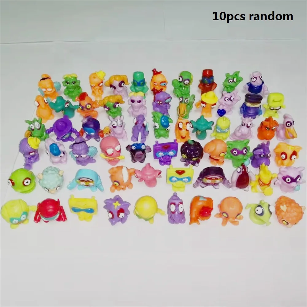 10pcs random 10-20 шт./лот Superzings Zomlings фигурки Куклы 3 см Super Zings коллекция мусора игрушки модель для детей Рождественский подарок - Цвет: 10pcs random