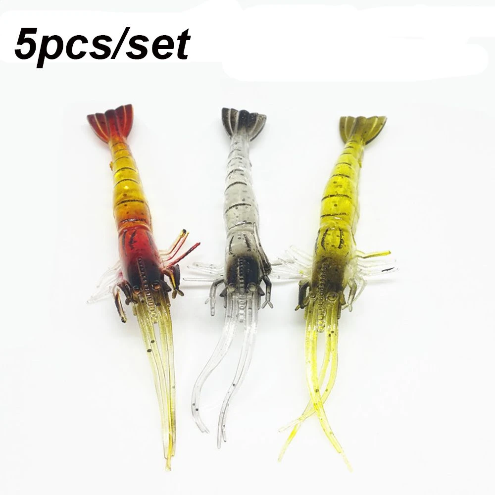 Sea Fishing Luminous Shrimp Fishing Lures Hook Worm Silicone Shrimp Fake Bait Sea Fishing Luminous Shrimp Fishing Lures Hook Worm Silicone Shrimp Fake Bait