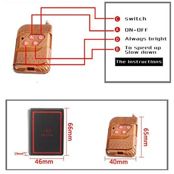 

24LED ​Flash Light Amber Strobe Flash Light Emergency 6 LED Control Box