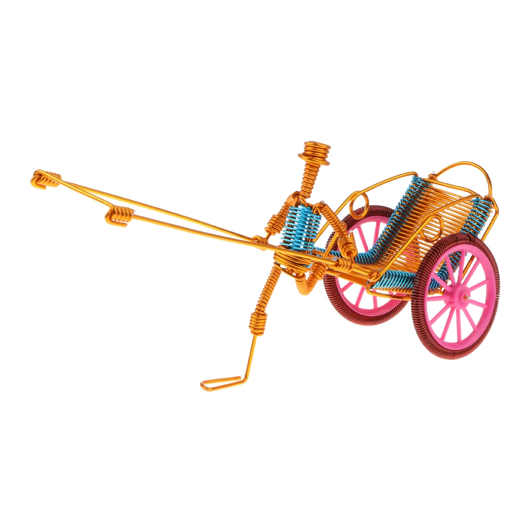 Metal Rickshaw Model Handicraft Tricycle Model Home Coffee Bar Decoration