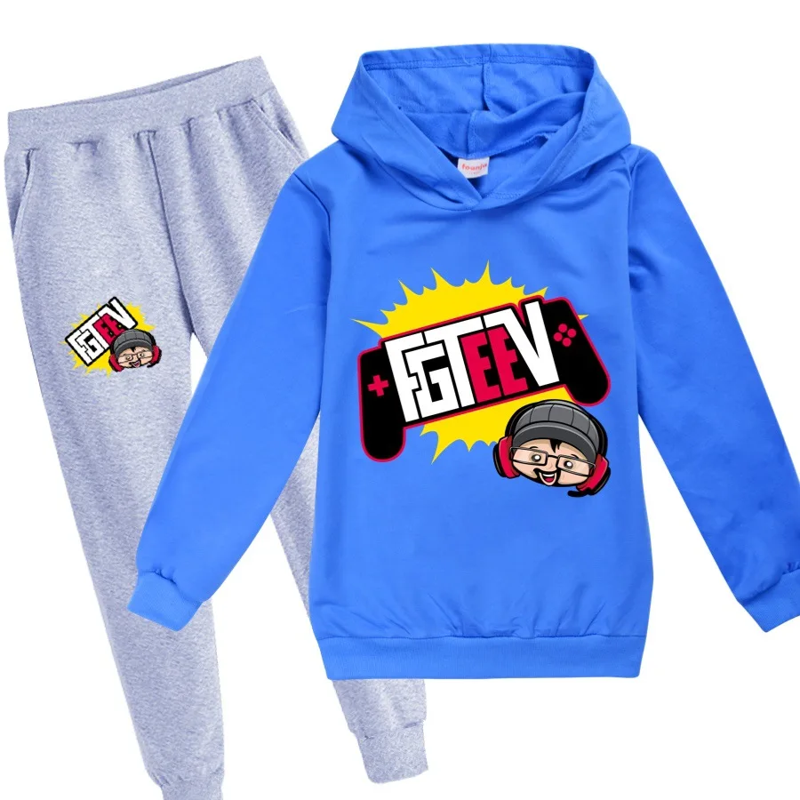 clothing sets for toddler girl 9+3 colors FGTEEV Hoodies Tops Pants 2pcs Set Kids Sportswear Suits Boys Toddler Outfit Girls Outerwear for Baby Unisex Clothing Clothing Sets near me Clothing Sets