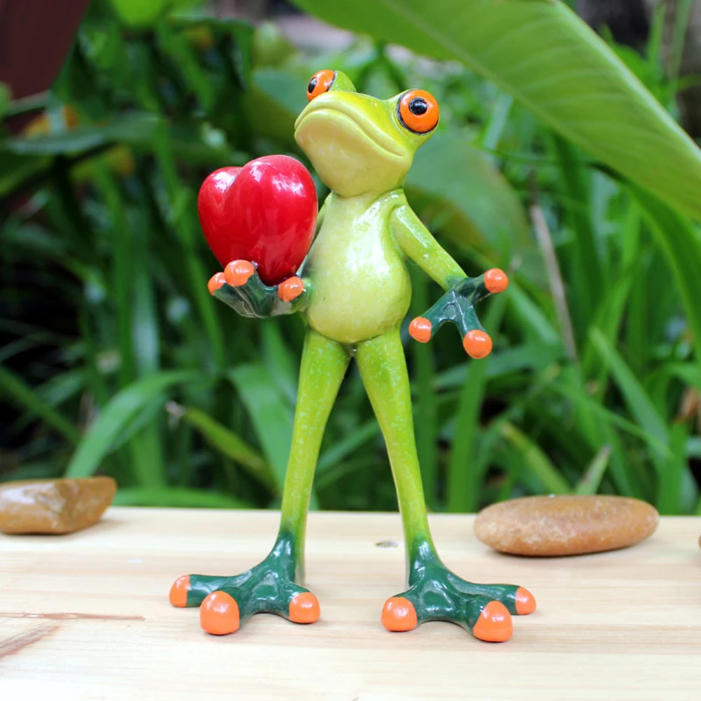 11 видов стилей 3D мини Смола зеленая лягушка фигурка Милая статуя ремесло украшения украшение дома для гостиной подоконник сад - Цвет: A7