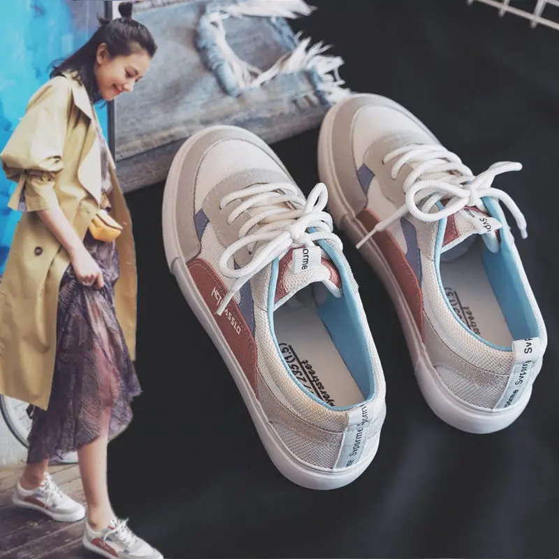

2019 Spring New Style WOMEN'S Canvas Shoes Students Korean-style Sports Versatile Base Online Celebrity White Shoes Women's Flat