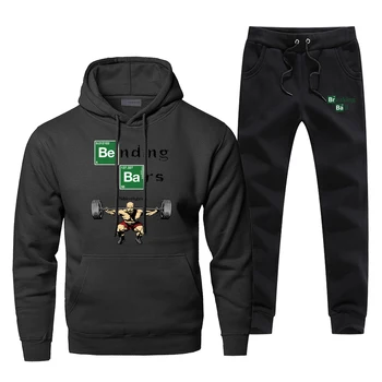 

Breaking Bad Walter White Gym Motivation Hoodies Pants Sets Men Fashion Tracksuit Sweatshirt Winter Fleece Sportswear Sweatpants