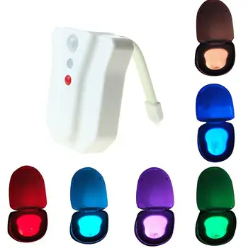 

Smart PIR Motion Sensor Toilet Seat Night Light 8 Colors Waterproof Backlight For Toilet Bowl LED Luminaria Lamp WC Toilet Light