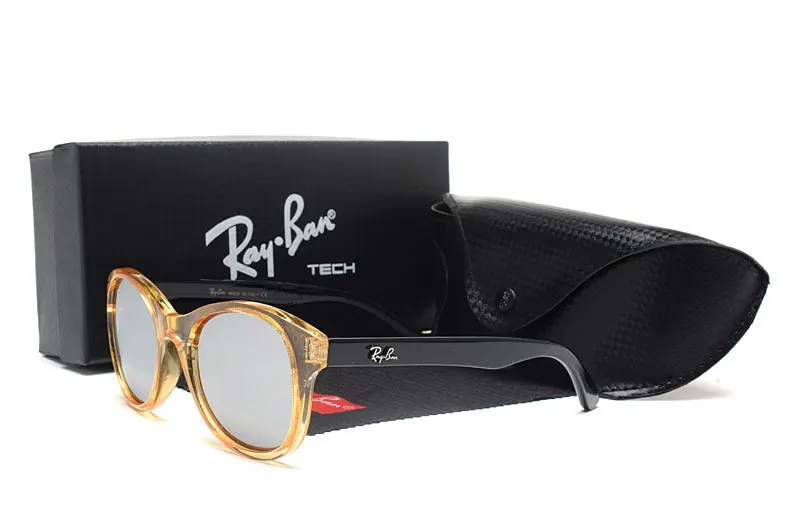 RayBan RB4203 Ретро Круглые Солнцезащитные очки для женщин и мужчин UV400 Винтажные Солнцезащитные очки с металлической оправой Модные женские солнцезащитные очки Lunette De Soleil Femme