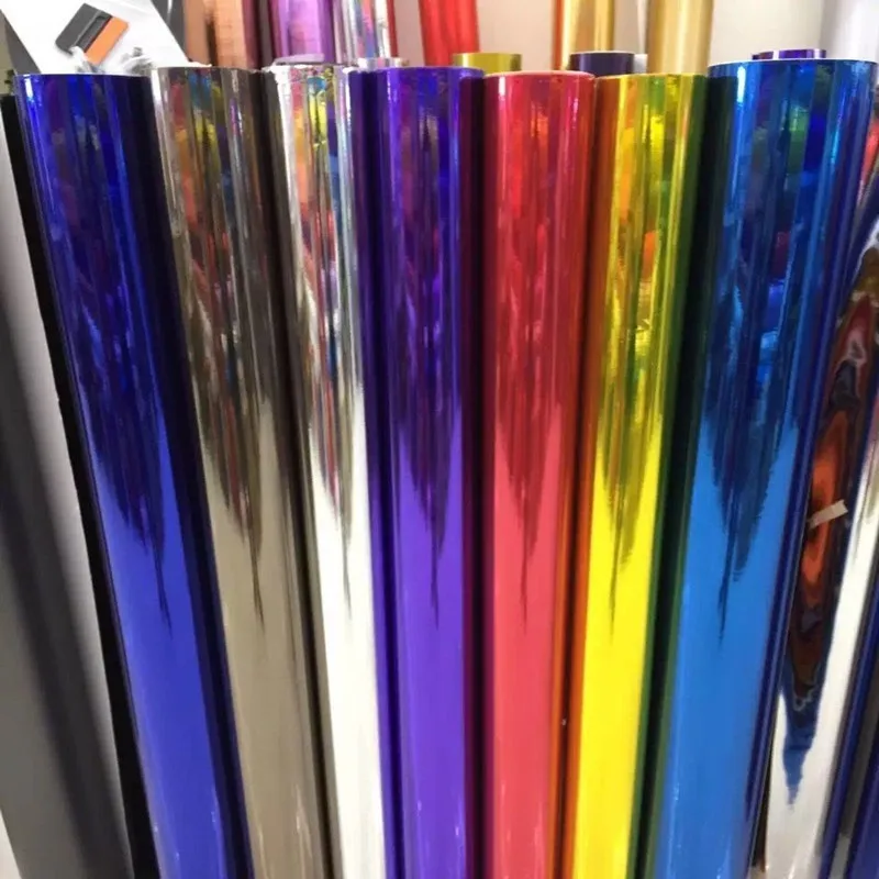 Glossy Silver Mirror Chrome Vinyl Film Car Wrap