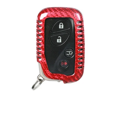 glass fiber red 2 Т-карбоновый автомобильный Стайлинг, умный дистанционный ключ из углеродного волокна, 3, 4 кнопки, чехол для Lexus RX LX GX ES250 RX270, автомобильные аксессуары - Название цвета: glass fiber red 2