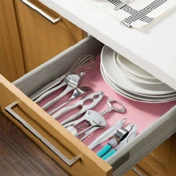 

1pcs 45*150cm Shelf Liners Waterproof Kitchen Table Mat Drawers Cabinet Non Slip Cupboard Placemat Home Organization Accessories