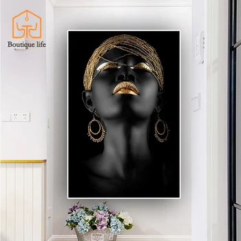 

oil Painting Black African Nude Woman Oil Painting on Canvas Posters and Prints Wall Art Picture for Living Room Canvas Painting