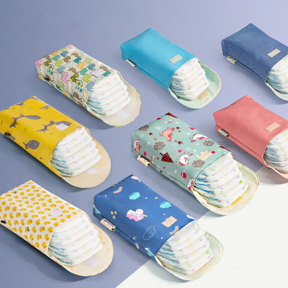 Storage-Bag Diaper-Organizer Travel Baby Reusable Waterproof Print Multifunctional Mummy