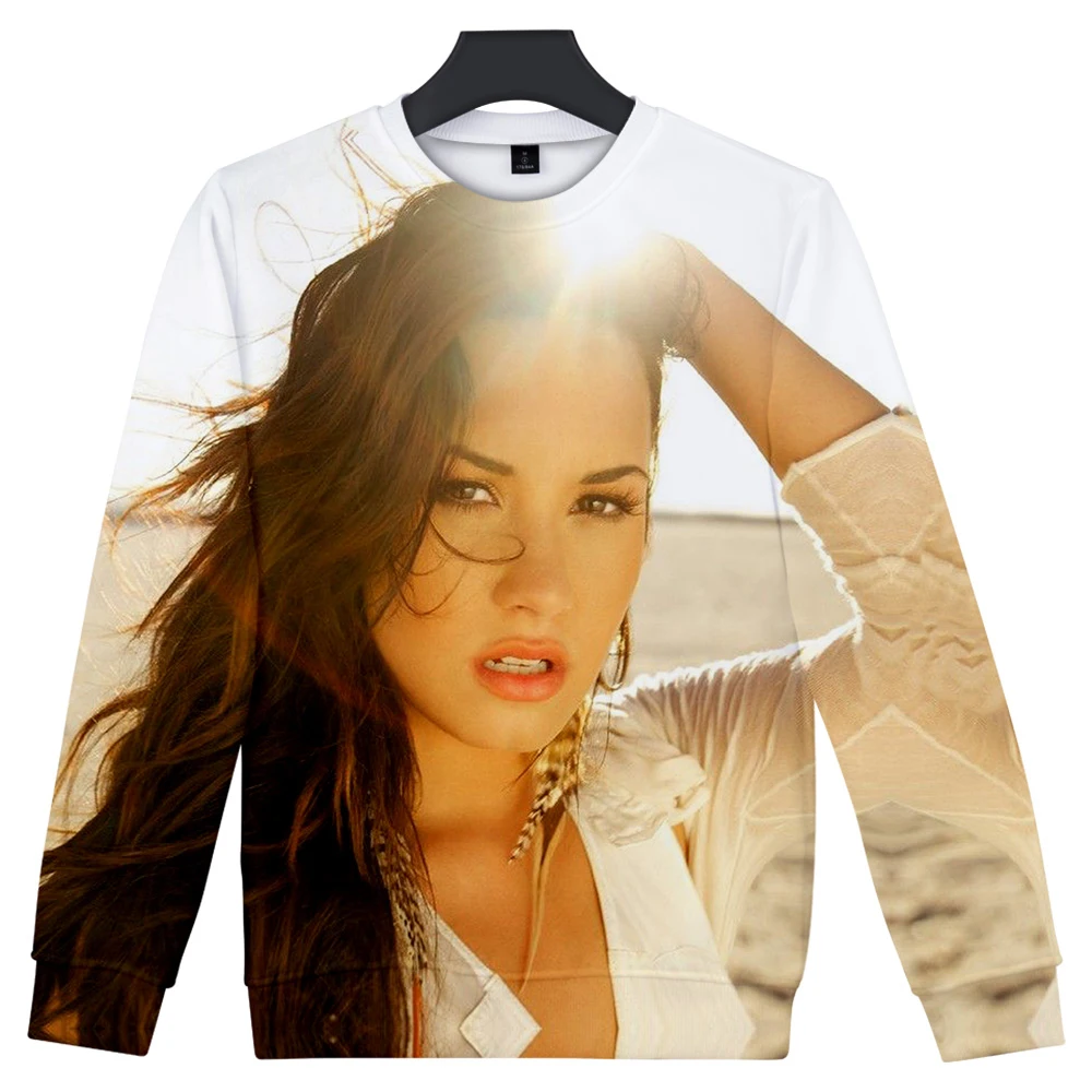 

Demi Lovato 2019 Streetwear cosplay Hoodies O-Neck Long Sleeves Cotton Harajuku Sweatshirt Hoody for men streetwea