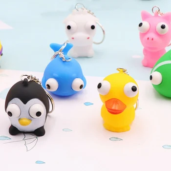 

Squeeze Toys Stress Relief Eye Popping Squeeze Toys Cartoon Animal Keychain Anti Stress Fidget Hand Toy For Kids Gifts c