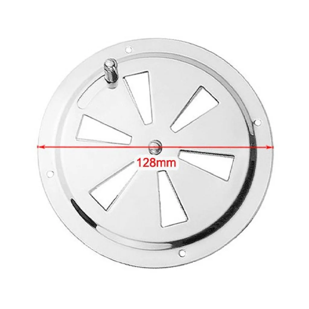 Stainless Steel Round Butterfly Vent, 5inch Ventilation Cover Gill