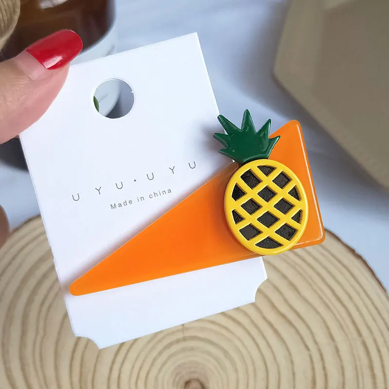 1PC Fashion Women Girls Cute Hair Pins Clip Mini Fruit Hair Clip Barrette Hair Accessories Styling 4