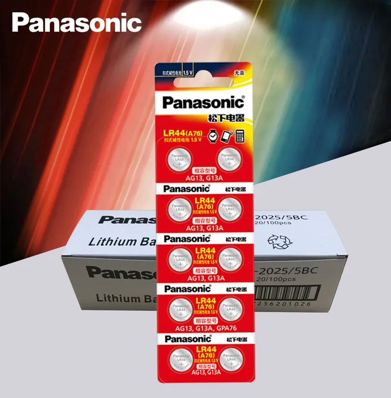 Panasonic 100pc 1.5V Button Cell Battery lr44 Lithium Coin Batteries