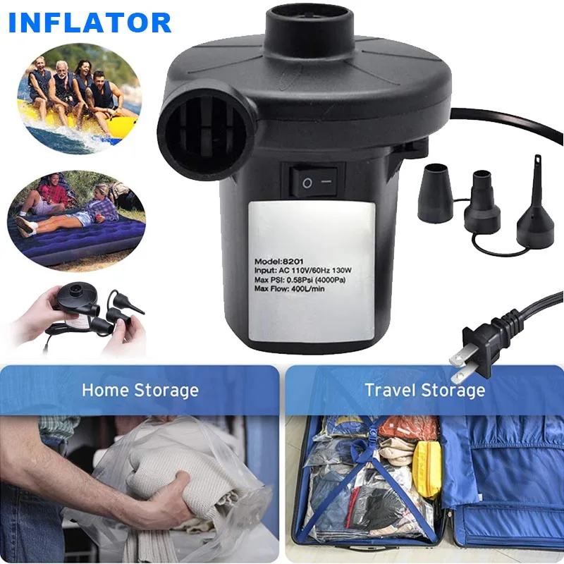 

Hot Electric Air Pumps Air Mattress Portable Pumps for Inflatable Couch Pool Floats Bed Boat Toy DO2