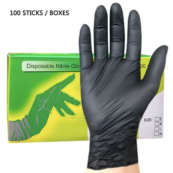 

100Pcs/box Household Cleaning Washing Disposable Mechanic Gloves Nitrile Laboratory Nail Art Anti-Static Gloves