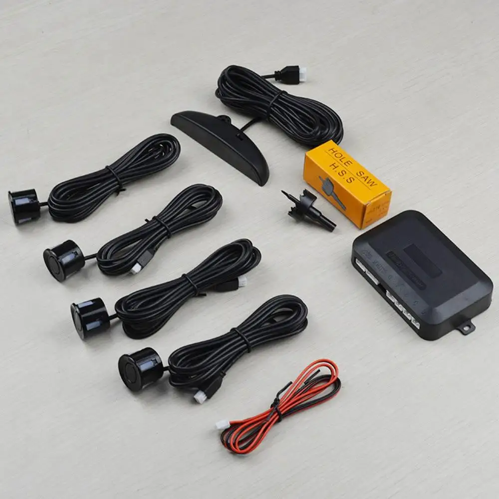 12V Car Parking Reversing Radar Universal 4 Probe Small Crescent Buzzer Sensor Professional Fashion Portable