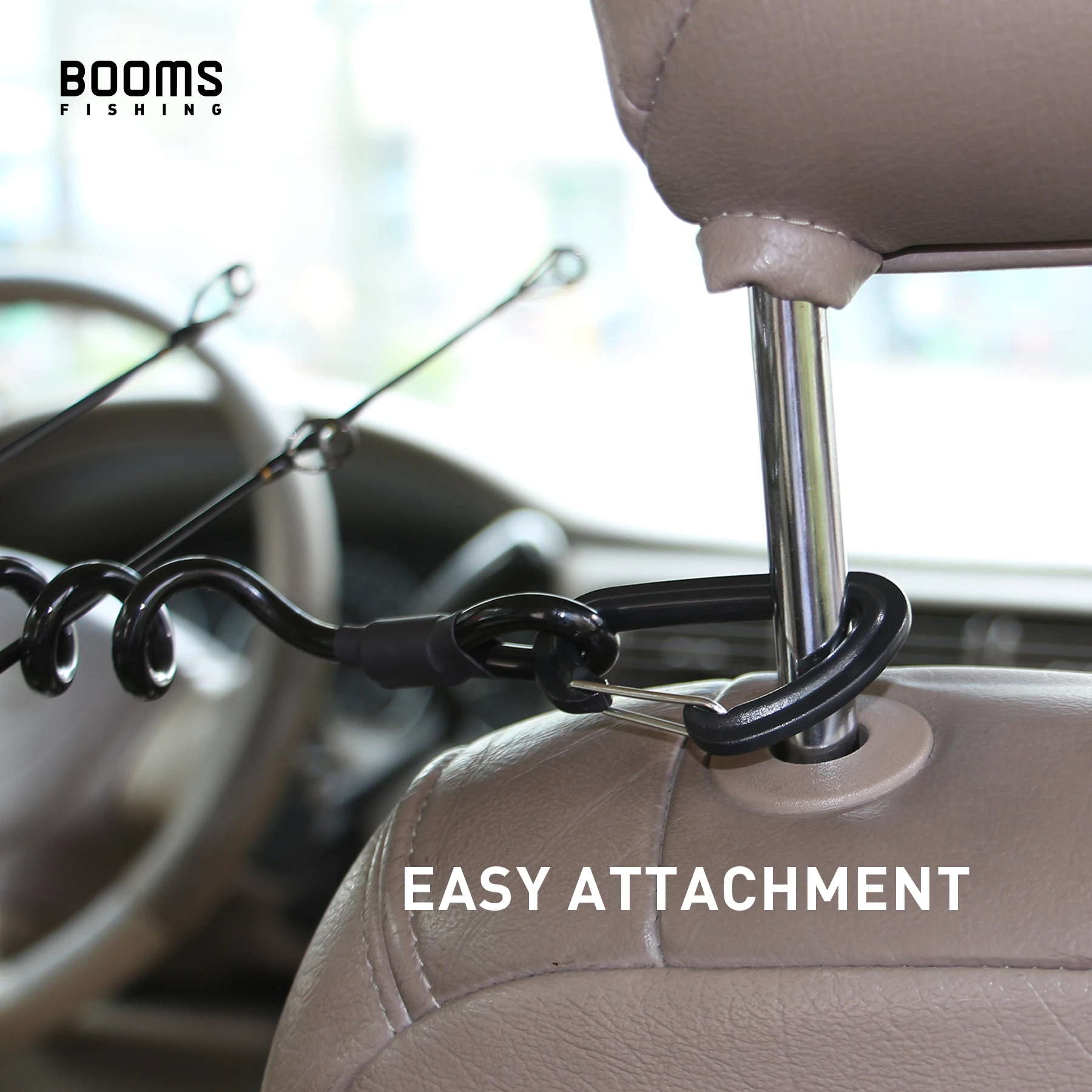 Description Picture 5 of itemBooms Fishing VTC Vehicle Rod Holder Transport Coiled Cord Rod Holders Elastic lanyard for Fishing Tackle Boxes Tool Accessories