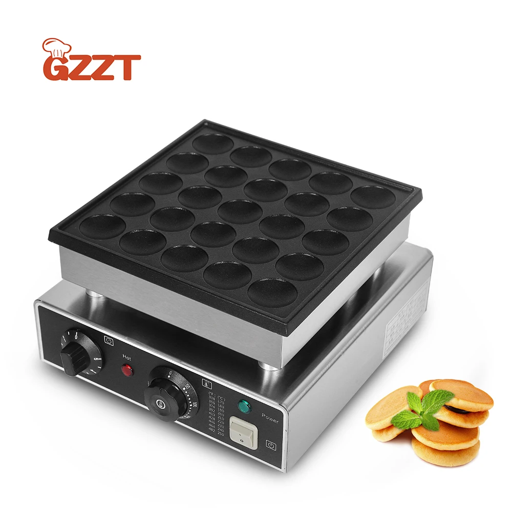 GZZT 25 Holes Electric Waffles Maker Cake Oven No-stick Poffertjes Grill Pancake Sandwich Muffins Machine 110V/220V Commercial