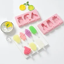 Форма для изготовления мороженого с крышкой силиконовые домашние Формочки Для Мороженного «фруктовый лед» собственными руками Сделай Сам формы для мороженого Форма для мороженого DD
