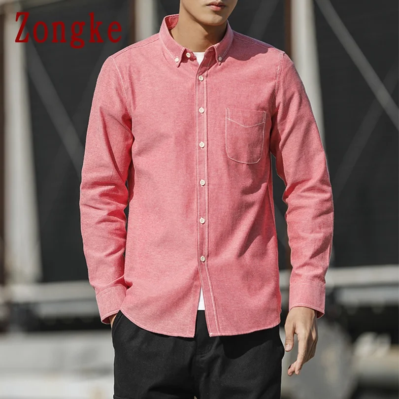 Zongke-camisa informal de manga larga para hombre, ropa ajustada de marca a  la moda, Tops de M-5XL, 2022 - AliExpress Ropa de hombre