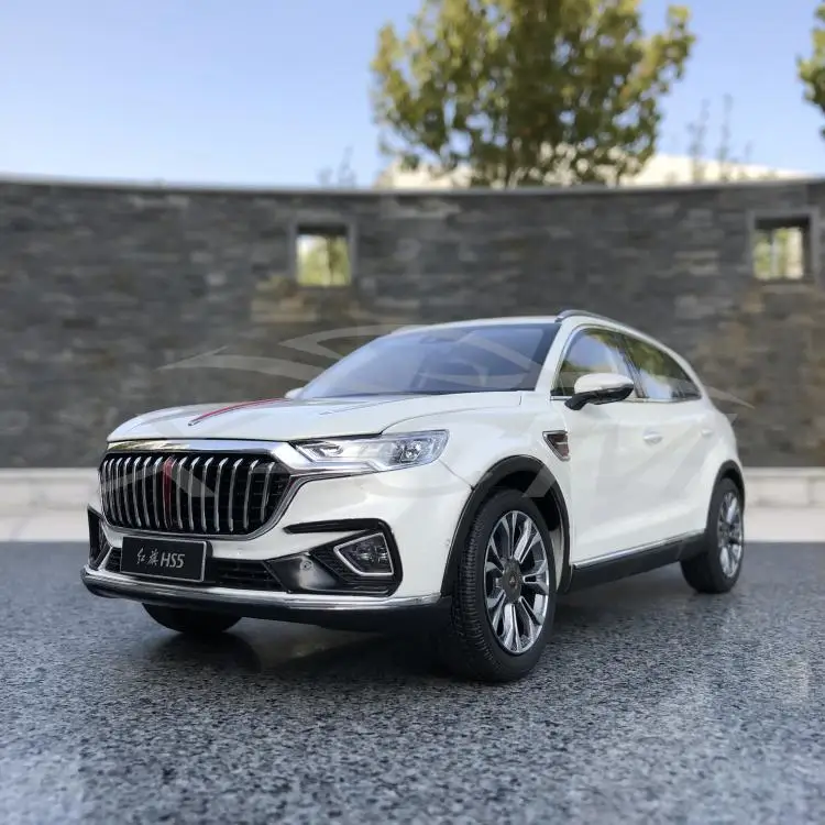 Литая под давлением модель автомобиля век Дракон Hongqi HS5 SUV 1:18(белый)+ маленький подарок