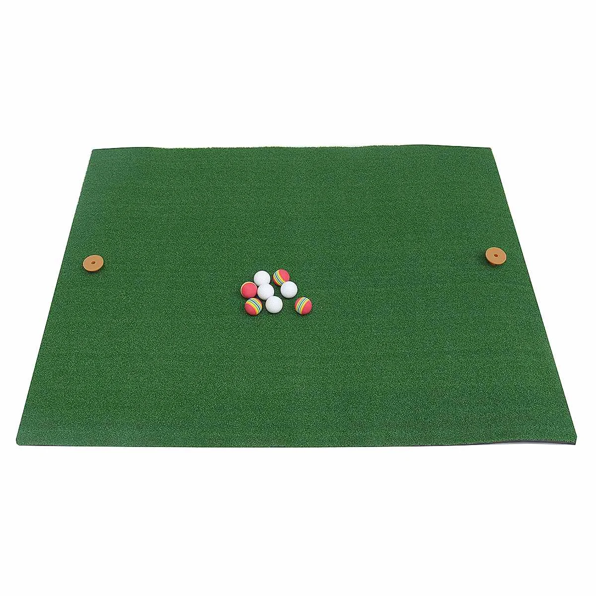 

125X100cm Indoor Backyard Golf Mat Training Hitting Pad Practice Rubber Tee Holder Grass Mat Grassroot Green Golf Training Tools