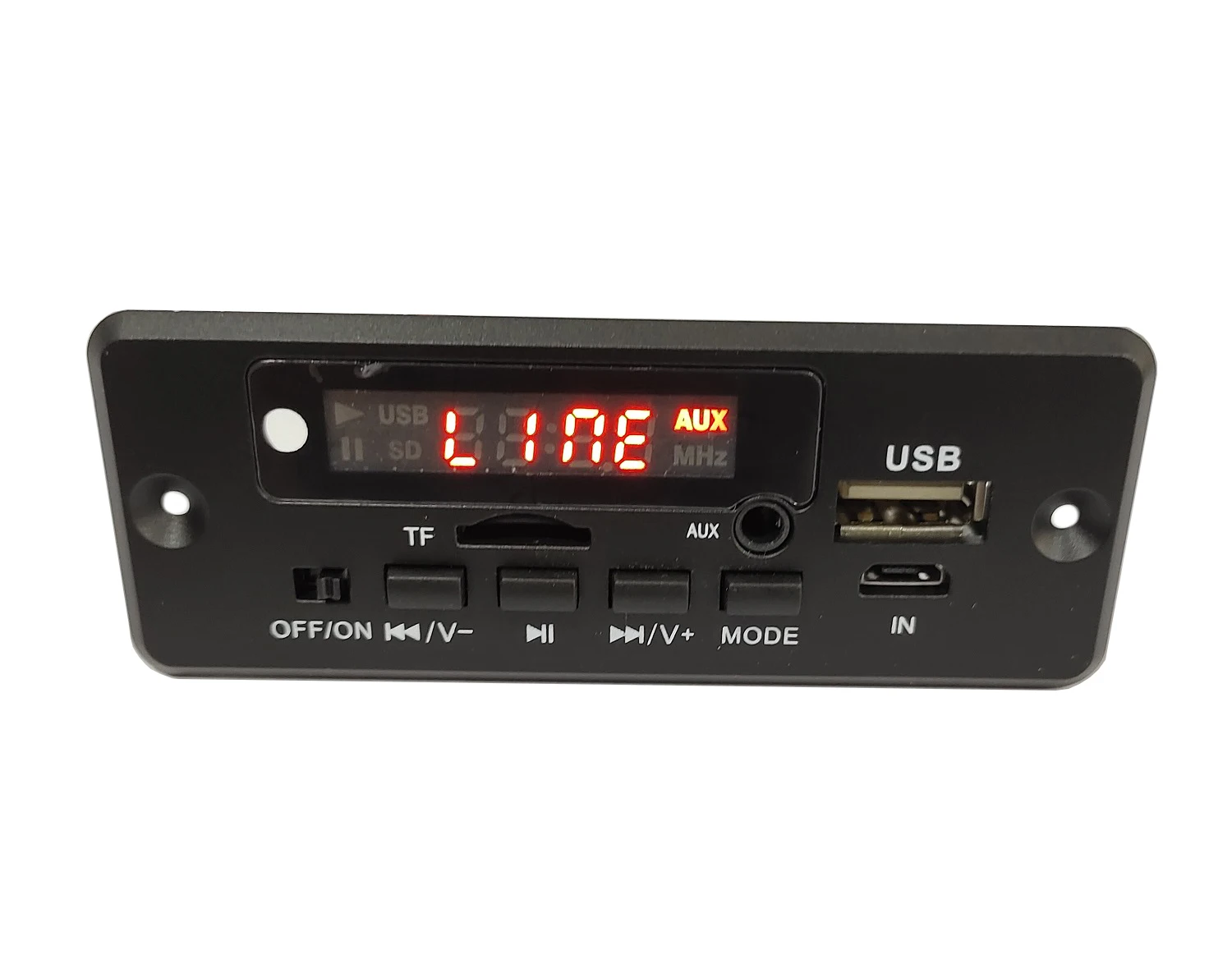 Promotion 12V 2 * 5W MP3 Radio Display Module With Power Amplifier MP3 Decoding Board FM Nixie Tube Display Audio Decoder PCBA