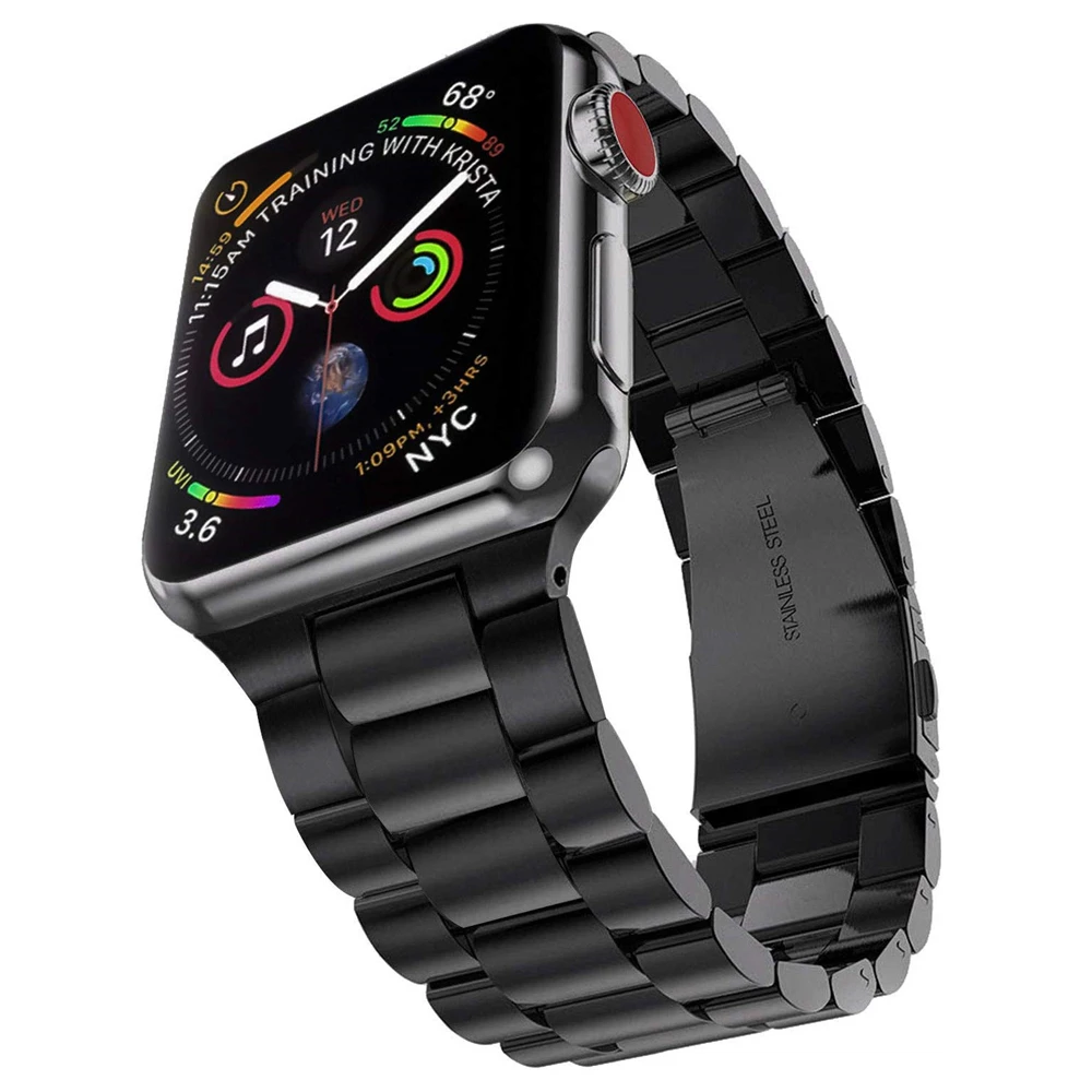 Ремешок для часов для apple Watch series 5 полос 40 мм 44 стиль нержавеющая сталь наручный браслет для наручных часов iwatch 1/2/3/4 38 мм 42 мм