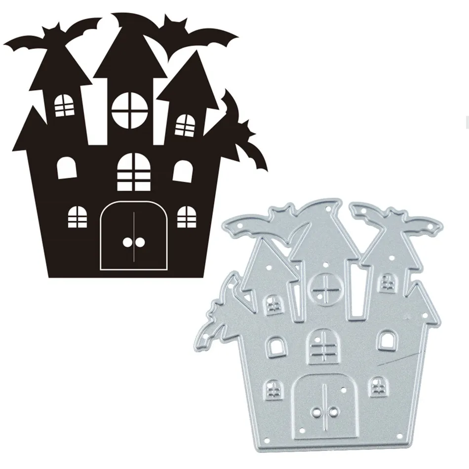 DiyArts Halloween Dies House Metal Cutting Dies for Card Making Scrapbooking Embossing Cuts Stencil Craft New Dies for