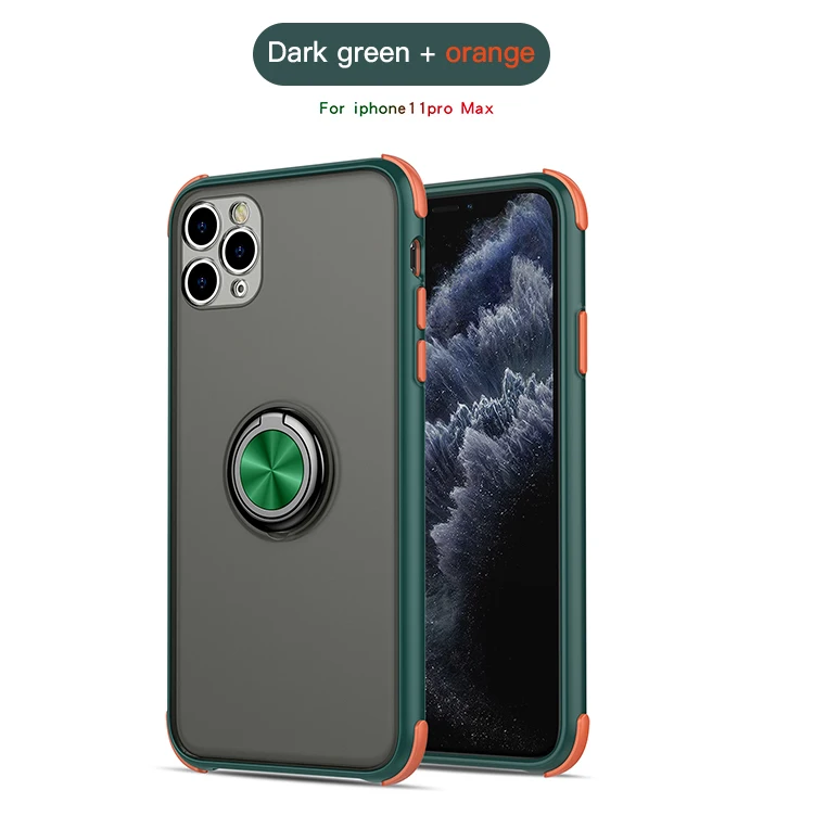 Магнитный автомобильный держатель чехол для телефона для iPhone 11 Pro Max XR X XS Max 8 7 6 6S Plus матовая прозрачная задняя крышка для iPhone 11 - Цвет: T7