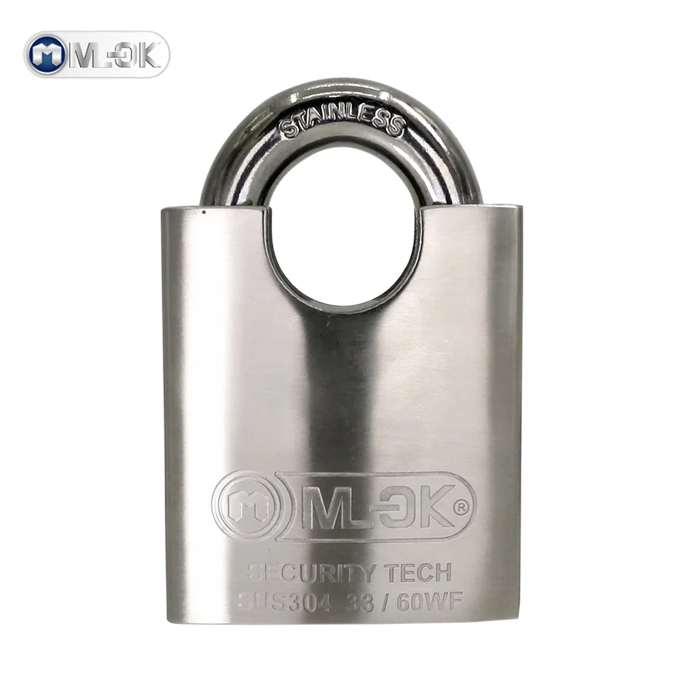 

Customizable Padlock 304 Stainless Steel through Open Padlock All Edges Included Short Beam Anti-Shear Outdoor Padlock Dormitory