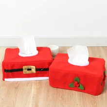 Пояс/клевер узор веселая Рождественская тканевая коробка крышка Рождественский Держатель салфеток для автомобиля укладки