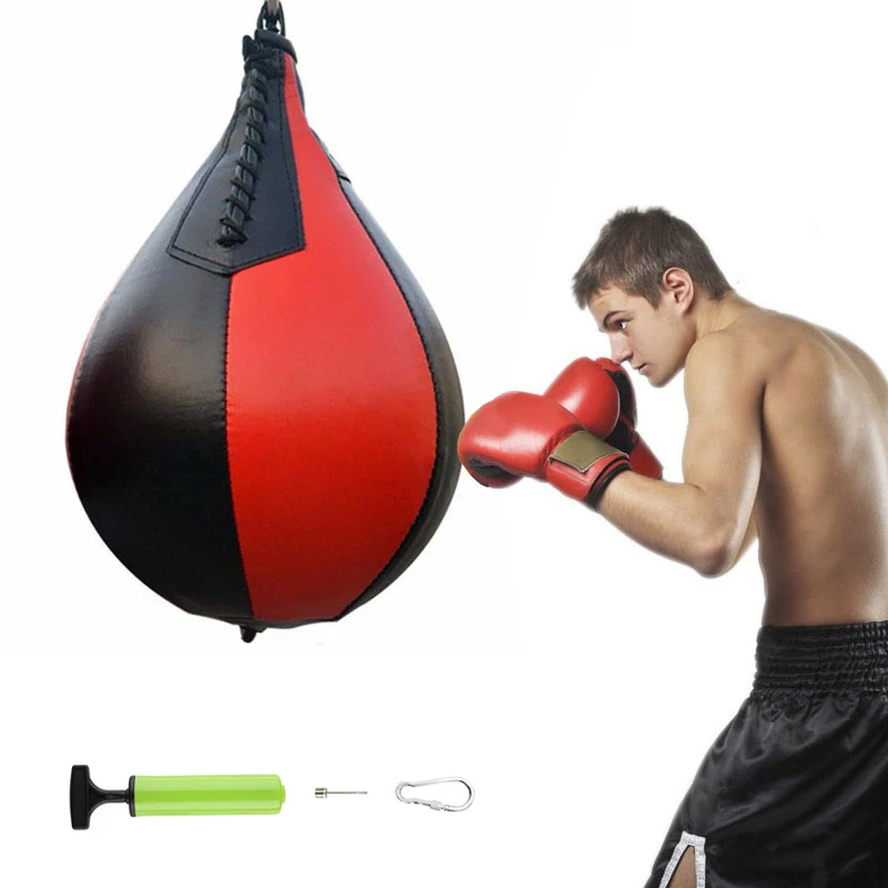 PU Pear Boxing Bag Hanging Speed Balls Muay Thai MMA Fitness Sports Equipment Training boxing speed ball