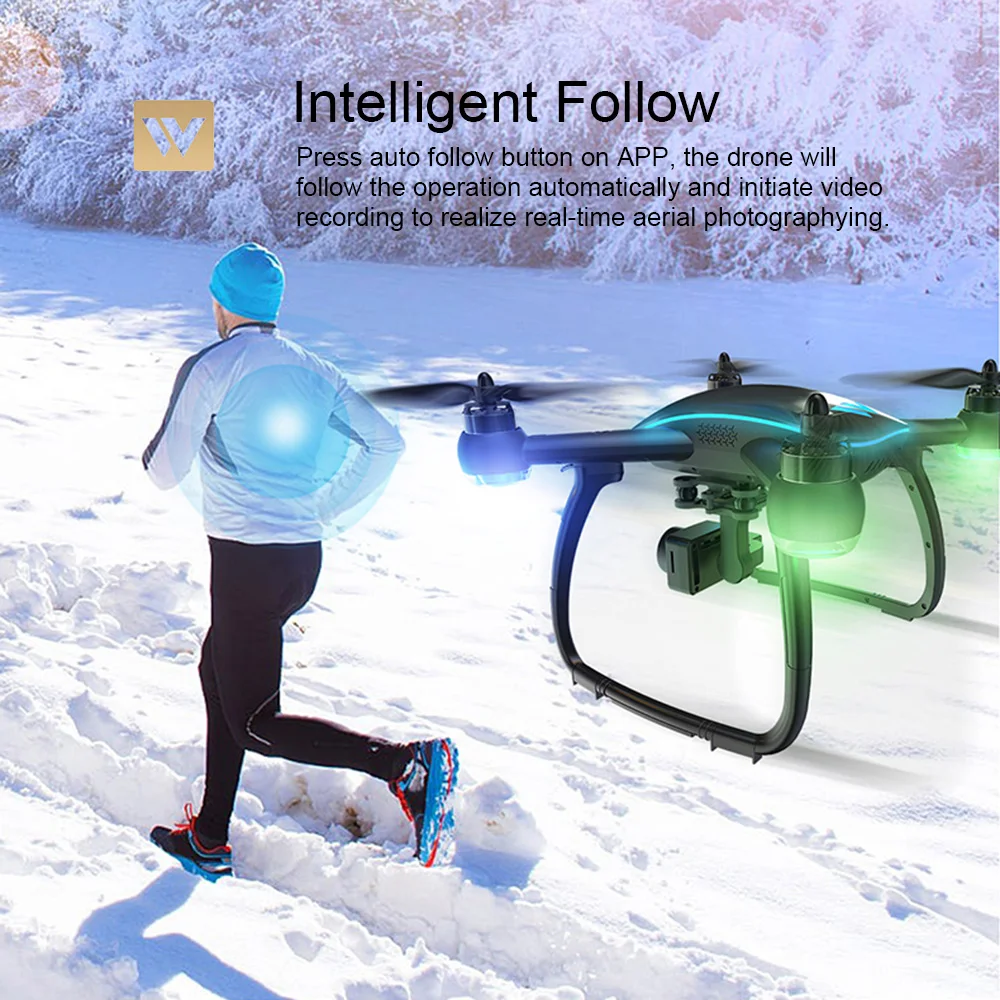 ATTOP W gps RC Дрон с Камарой 1080P 2,4G Wifi FPV Dron satigueme modo envolvente Auto Retorno altitud mantener RC Квадрокоптер