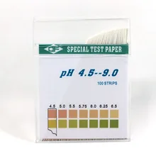 100 шт PH Тест-Полоски лакмусовой бумаги PH4.5-9.0 щелочной кислоты тест-бумага PH Тест для воды слюны мочи тест ing