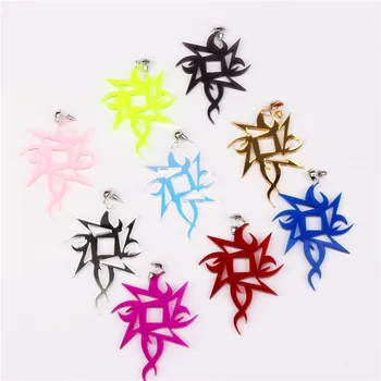 

2020 Oct. 9 Colors Geometric Drop Earrings for Women Jewelry Clear Mirror Iridescence Acrylic Dangle Earring Trendy Accessories