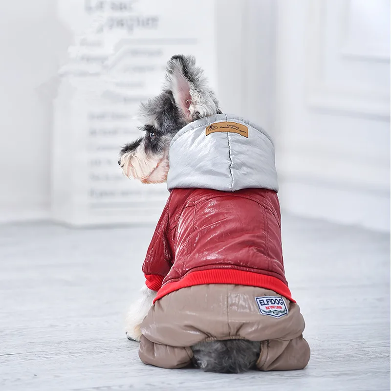 Толстая теплая одежда для собак зимняя одежда для собак Костюмы комбинезоны йоркширского терьера, пуделя для бишона и шнауцера для Мопсов, французских бульдогов, пальто, куртка
