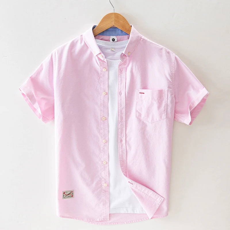

Suehaiwe's brand Italy cotton fashion shirts men solid comfortable shirt for men short sleeve tops mens clothes camisa chemise