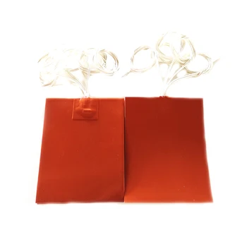 

110V 200W 160*200*1.5mm Silicone Rubber Heater with 160C heat protector 1000mm lead wire