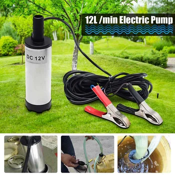 

Portable Electric Submersible Pump 38mm DC 12V Oil Diesel Fuel Pump Stainless Steel Car Oil Transfer Refueling Pump Water Pump